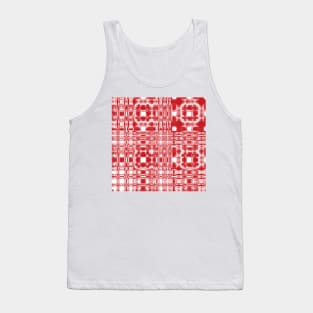 Valentine Red And White Tiles Tank Top